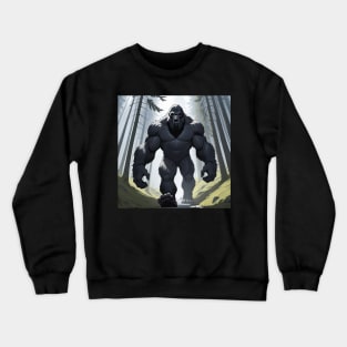 Angry black Big foot on mountain Crewneck Sweatshirt